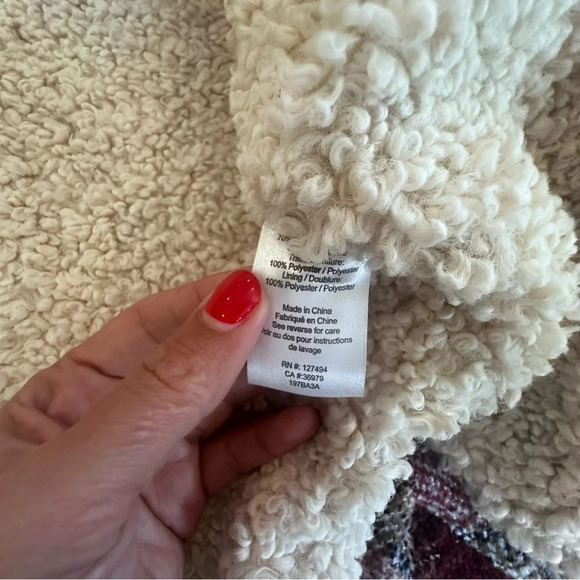 Heartloom REVOLVE Checkered Plaid Teddy Jacket in Brown, Rust and Cream - Picture 6 of 15